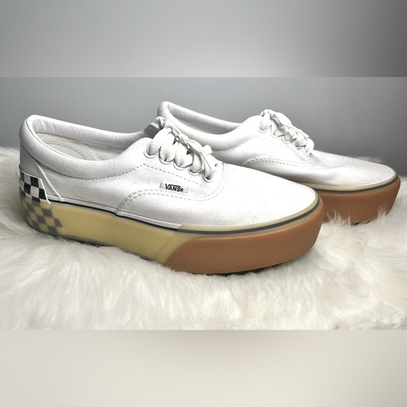 Vans Shoes - Vans Era Stacked White Checkerboard women’s 8